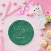 Moderne farbenfrohe tropische Blätter Pappteller (Party)