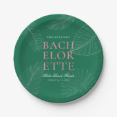 Moderne farbenfrohe tropische Blätter Pappteller (Vorderseite)