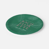 Moderne farbenfrohe tropische Blätter Pappteller (Schrägansicht)