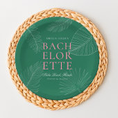 Moderne farbenfrohe tropische Blätter Pappteller