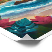 Moderne Farbenfrohe tropische Gute Atmosphäre Posi Poster (Ecke)