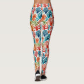 Moderne farbenfrohe tropische Ozeankorken Wasserfa Leggings (Rückseite)