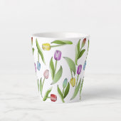 Moderne farbenfrohe Tulip Blume Milchtasse (Vorderseite)