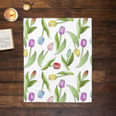 Moderne farbenfrohe Tulip Fleecedecke