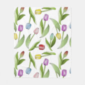 Moderne farbenfrohe Tulip Fleecedecke (Vorderseite)