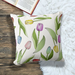 Moderne farbenfrohe Tulip Kissen