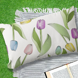 Moderne farbenfrohe Tulip Outdoor Kissen Für Draußen
