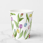 Moderne farbenfrohe Tulip Pappbecher (Vorderseite)