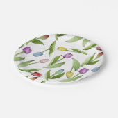 Moderne farbenfrohe Tulip Pappteller (Schrägansicht)