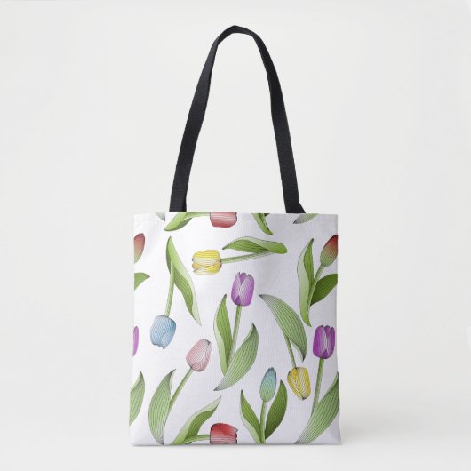 Moderne farbenfrohe Tulip Tasche (Vorderseite)