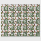 Moderne, farbenfrohe Typografie mit mehreren Fotos Geschenkpapier (Flach)