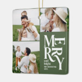 Moderne, farbenfrohe Typografie mit mehreren Fotos Keramikornament (Links)