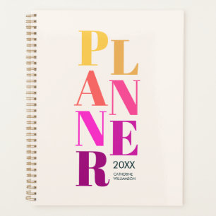 Moderne farbenfrohe Typografie Personalisierte Cre Planer