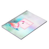 Moderne, farbenfrohe und ansprechende Flamingos Notizblock (Linke Seite)