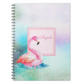 Moderne, farbenfrohe und ansprechende Flamingos Notizblock (Vorderseite)