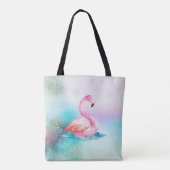 Moderne, farbenfrohe und ansprechende Flamingos Tasche (Rückseite)