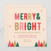 Moderne farbenfrohe und helle Einladung (Vorne/Hinten)