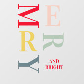 Moderne farbenfrohe und helle Ferien Fensteraufkleber (Blatt)