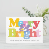 Moderne, farbenfrohe und helle Foto Weihnachten (Stehend Vorderseite)