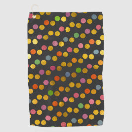 Moderne farbenfrohe und Niedliche Holzkohle Gold P Golfhandtuch