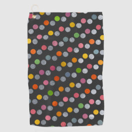 Moderne, farbenfrohe und Niedliche Holzkohle Silbe Golfhandtuch