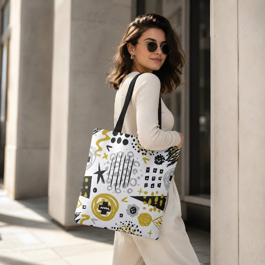 Moderne, farbenfrohe und stilvolle Abstrakte Kunst Tasche