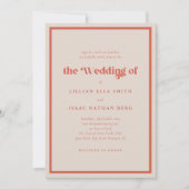 Moderne farbenfrohe Verona Hochzeit Einladung (Vorderseite)