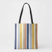 Moderne farbenfrohe vertikale Streifenmuster Tasche (Vorderseite)