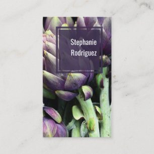 Moderne, farbenfrohe Visitenkarte für Lebensmittel