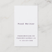 Moderne, farbenfrohe Visitenkarte für Lebensmittel (Rückseite)
