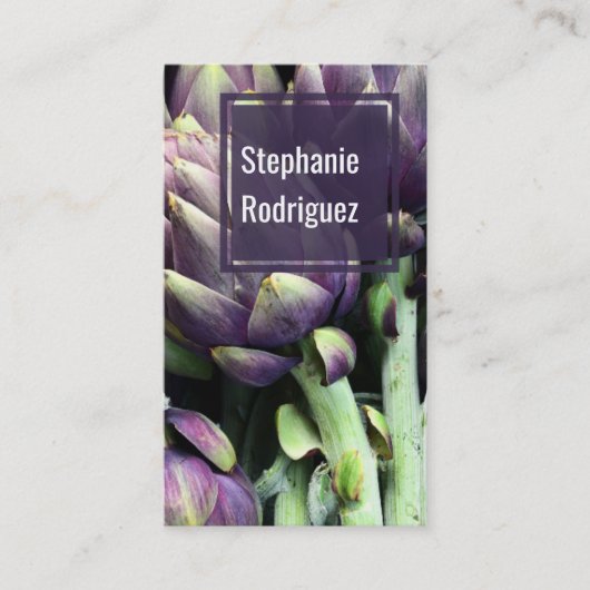 Moderne, farbenfrohe Visitenkarte für Lebensmittel (Vorderseite)