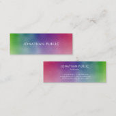 Moderne, farbenfrohe Vorlage Beruflich Mini Visitenkarte (Vorne/Hinten)