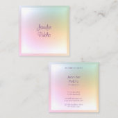 Moderne farbenfrohe Vorlage Elegante Handschrift Quadratische Visitenkarte (Vorne/Hinten)