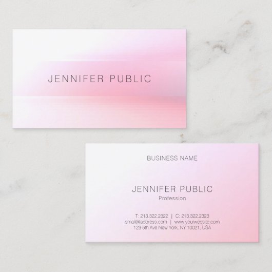 Moderne farbenfrohe Vorlage Elegantes Design Trend Visitenkarte (Vorne/Hinten)