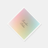 Moderne, farbenfrohe Vorlage Handgeschriebener Nam Serviette (Ecke)