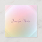 Moderne farbenfrohe Vorlage Kalligrafie Script Chi Quadratische Visitenkarte (Vorderseite)