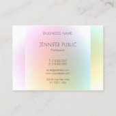 Moderne farbenfrohe Vorlage Trendy Elegantes Desig Visitenkarte (Rückseite)