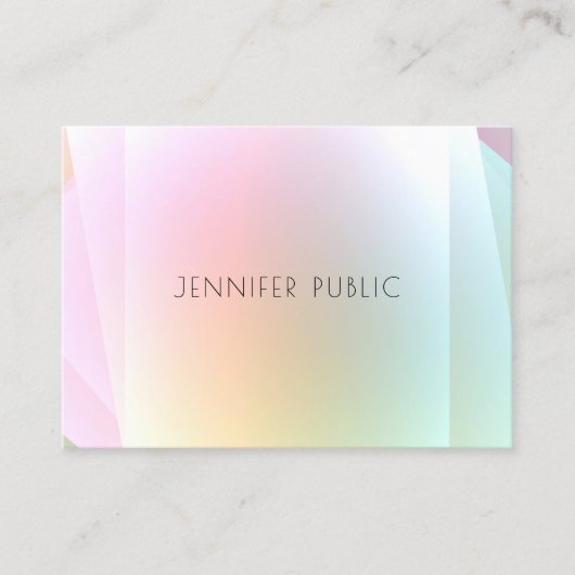 Moderne farbenfrohe Vorlage Trendy Elegantes Desig Visitenkarte (Vorderseite)