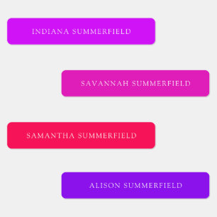 Moderne farbenfrohe, wasserdichte Kinder Etiketten