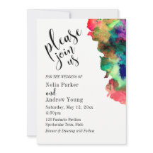 Moderne, farbenfrohe Wasserfarbe "Bitte treten Sie