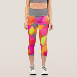 Moderne, farbenfrohe Wasserfarbe künstlerische, fa Capri Leggings
