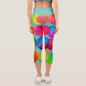 Moderne, farbenfrohe Wasserfarbe künstlerische, fa Capri Leggings (Rückseite)