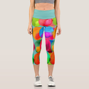 Moderne, farbenfrohe Wasserfarbe künstlerische, fa Capri Leggings