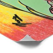 Moderne, farbenfrohe Wasserfarbe Lady Liberty Pop Poster (Ecke)