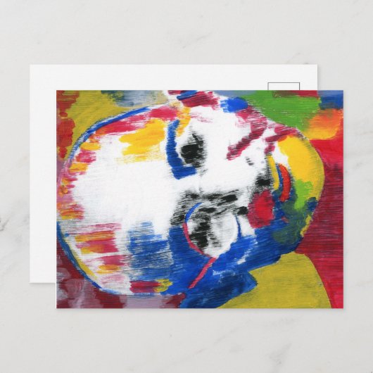 Moderne farbenfrohe Wasserfarbe Mahatma Gandhi Pos Postkarte (Vorne/Hinten)