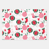 Moderne farbenfrohe Weihnachten Geschenkpapier Set (Vorderseite 2)