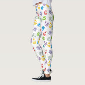 Moderne, farbenfrohe Weihnachtsbälle und -geschenk Leggings (Links)