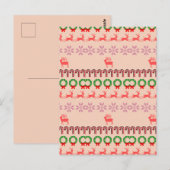 Moderne farbenfrohe Weihnachtsbaum-Malerei  Postkarte (Vorne/Hinten)