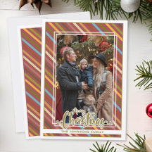 Moderne farbenfrohe Weihnachtsfamilienfotos