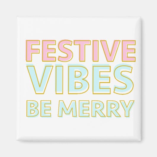 Moderne farbenfrohe Weihnachtsfeiertage Magnet (Vorne)